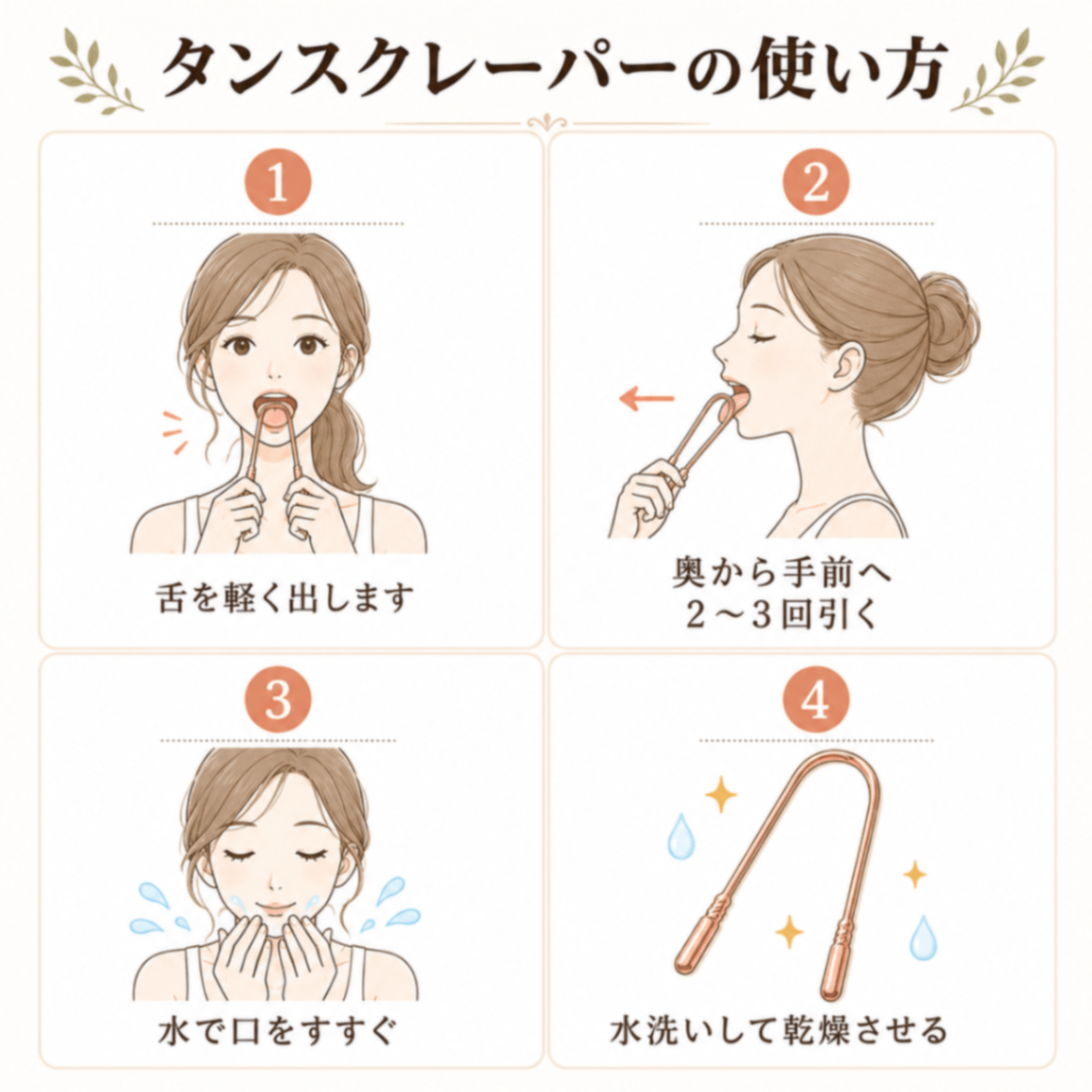 タングスクレーパーの使い方