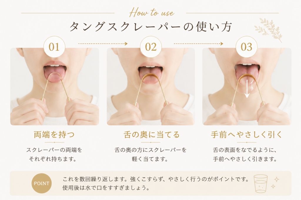 タングスクレーパーの使い方