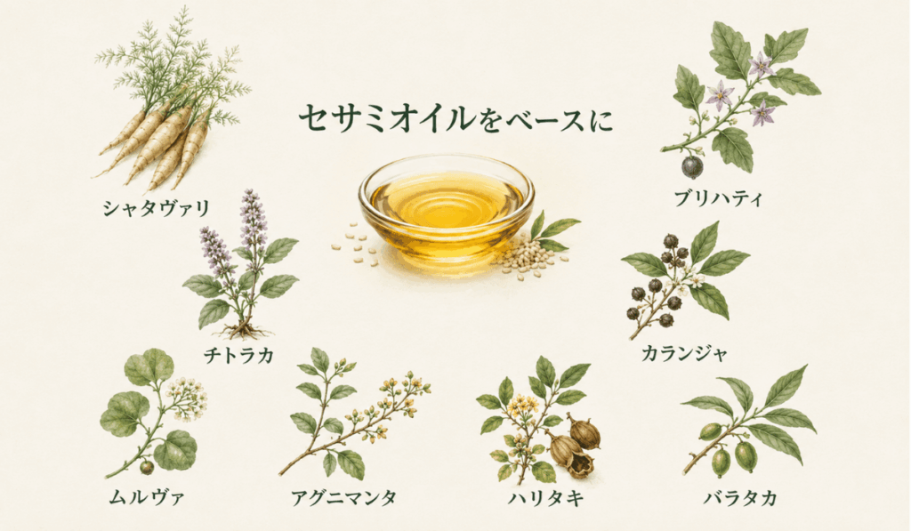 ヴァナラディタイラム セサミオイル
